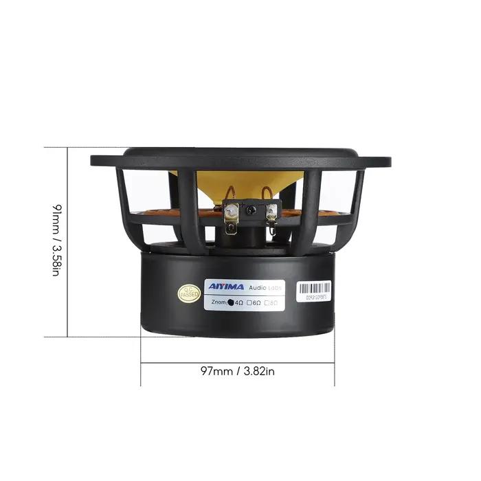 AIYIMA 1 pièce Haut-parleur large bande 5,25 pouces 4/8 Ohm 50W à cône en aluminium, type bullet, po