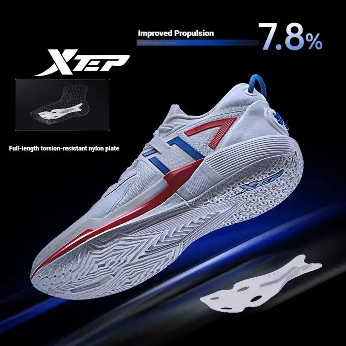 Chaussures de basket Xtep Ling Ji hommes 2025 - Rebond respirant marathon carbone baskets sport performance
