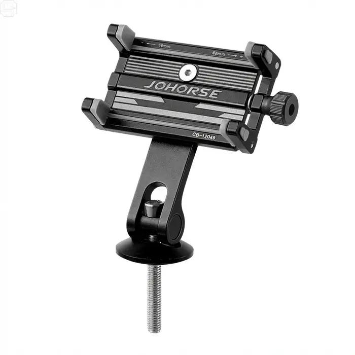 Support de téléphone pour vélo, support de téléphone fiable pour VTT, support de téléphone réglable en aluminium, support antidérapant