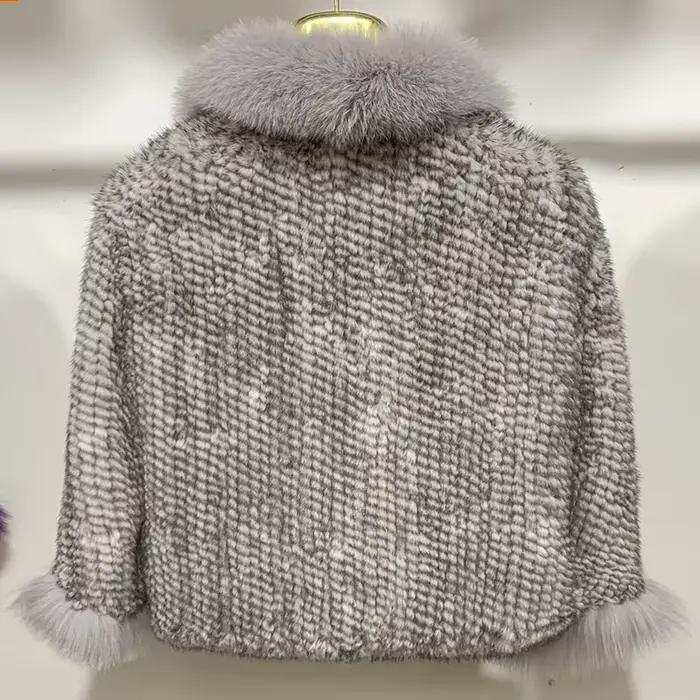 Nouveau Poncho en vraie fourrure de vison tricoté 100% naturel véritable fourrure de vison châle nat