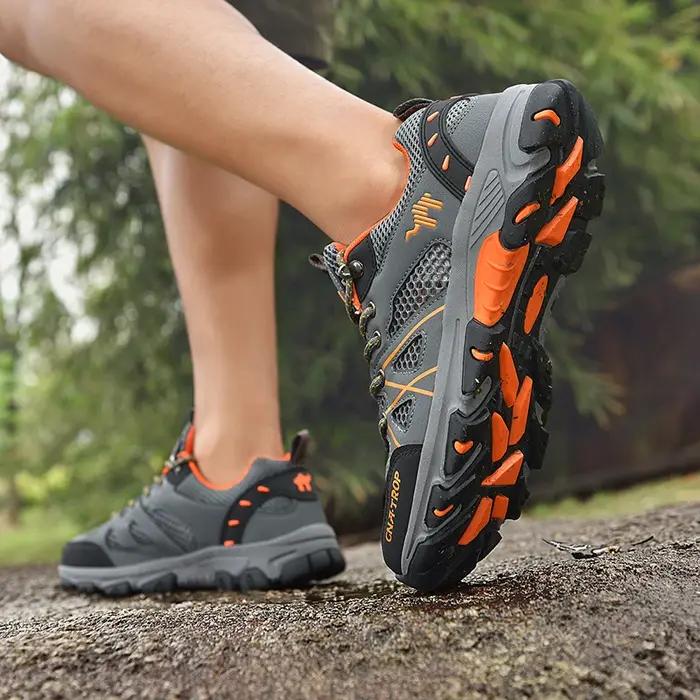 Chaussures de randonnée pour hommes, chaussures de sport simples en maille respirante, chaussures de