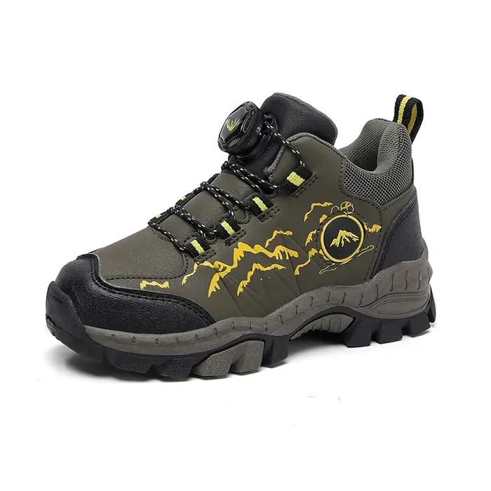 Chaussures randonnée antidérapantes enfants - Chaussures extérieur chaudes alpinisme trekking