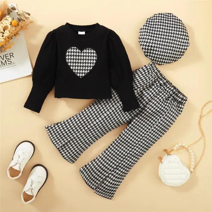 Ensemble de vêtements pour petites filles de 1 à 6 ans, ensemble de Style coréen pour enfants, haut