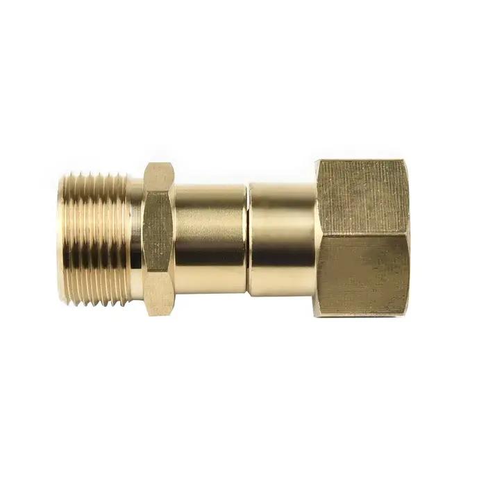 1x rondelle haute pression en laiton raccord à Joint pivotant M22 14mm filetage Rotation tuyau netto