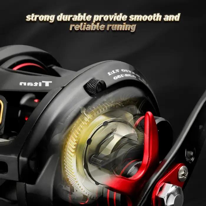 TEUKIM-Moulinet de pêche à cadre en aluminium RapDuty Baitcasting, Max Drag, Big Fish, Eau salée et