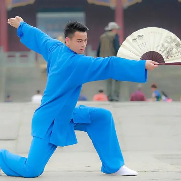 Ensemble de vêtements en coton et lin de haute qualité pour hommes et femmes, costume Tai Chi, vêtem