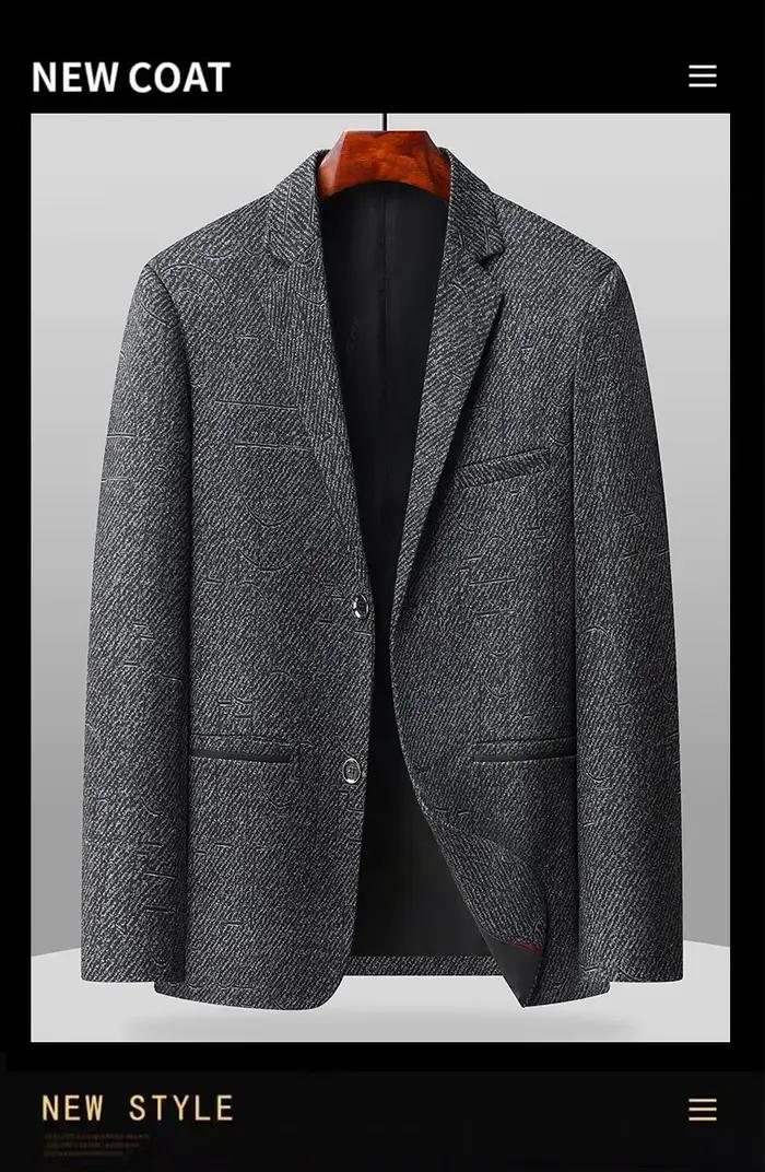 Le nouveau blazer de costume ajusté pour homme, à deux boutons et à simple boutonnage, idéal pour le
