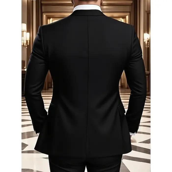 Costume formel homme 3 pièces à simple boutonnage, tenue d'affaires toutes saisons, meilleure vente