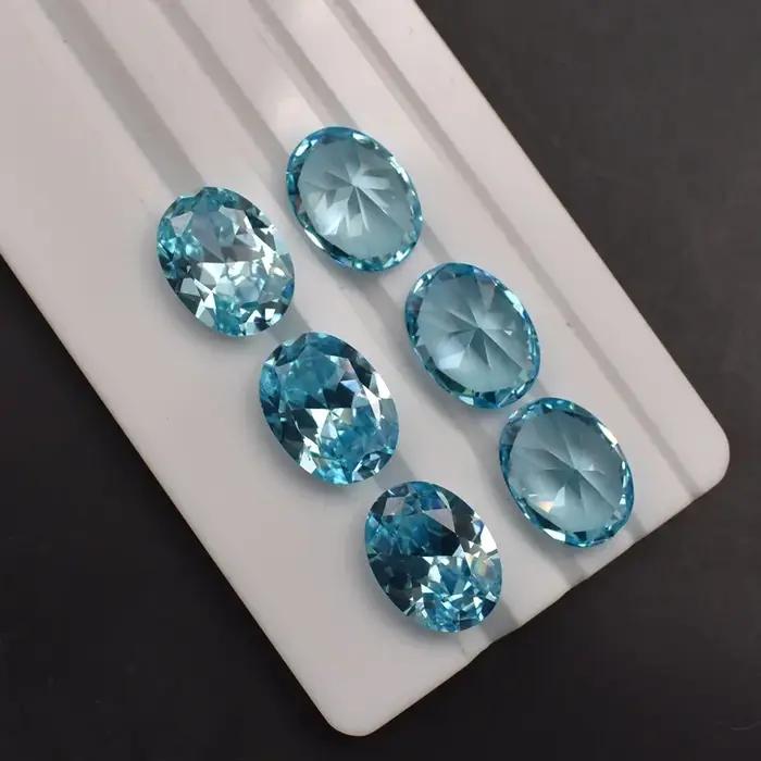 Aigue-marine légère minée naturelle non chauffée, 12,50 Cts, 12x16mm, coupe ovale AAAA +, gemme ampl