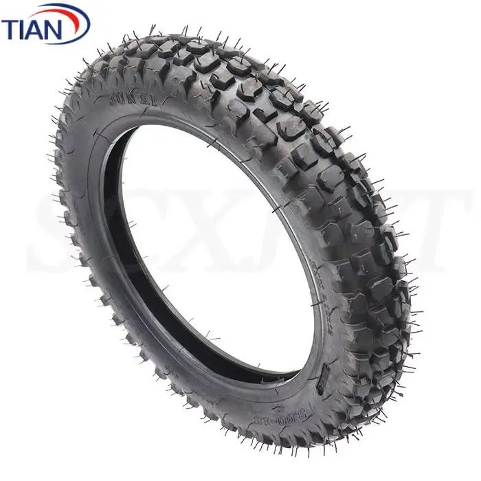 Pneu intérieur et extérieur de 12 pouces 3.00-12 pour moto tout-terrain, motocross, dirt bike