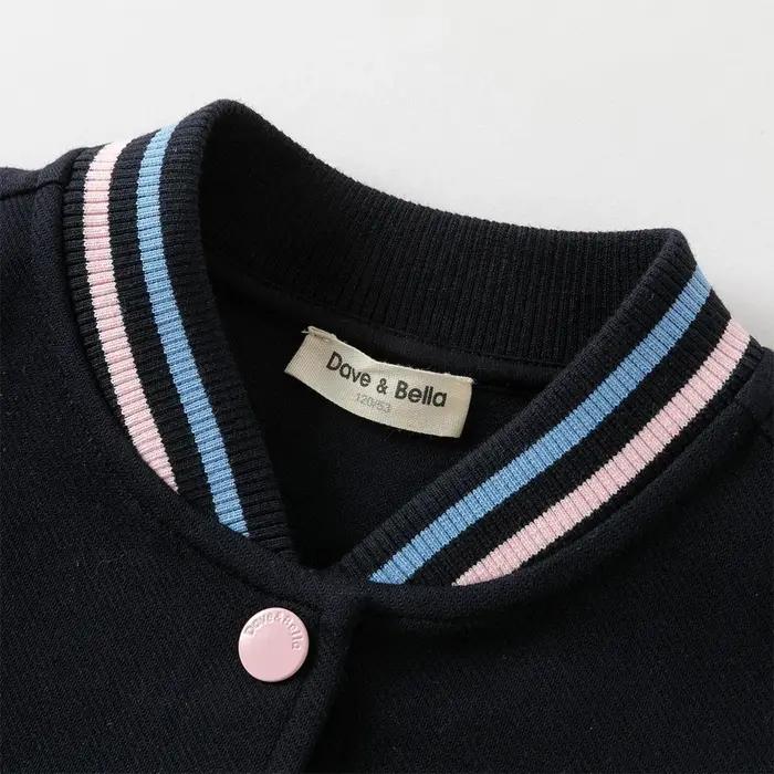Dave Bella enfants filles veste de Baseball hauts automne vêtements d'extérieur mode décontracté enf