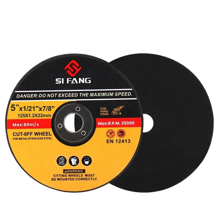 Disque de coupe en résine, Disques de ponçage à lamelles pour meuleuse d'angle, 5 pouces, 125mm, en