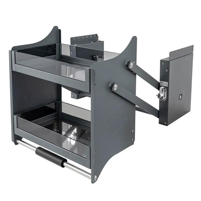 Étagère marketà nervures pour armoire, 2 niveaux