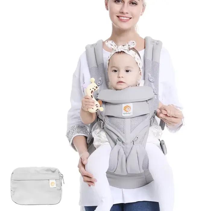 Egobaby 360 Omni Porte-bébé Ergonomique en Coton Respirant avec Bretelles et Ceinture de Taille 360