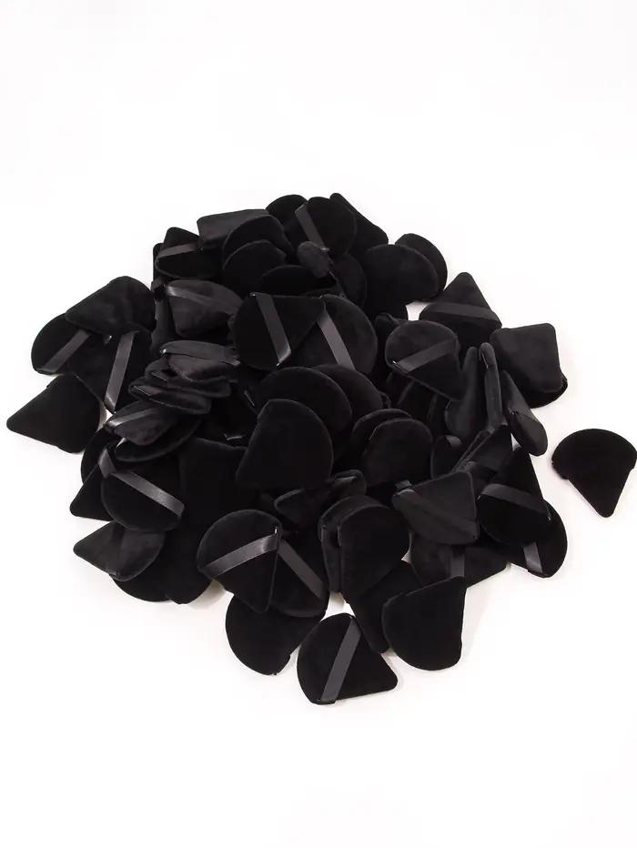 2 pièces/100 pièces Triangle bouffée de poudre pour poudre libre liquide cosmétique doux en peluche