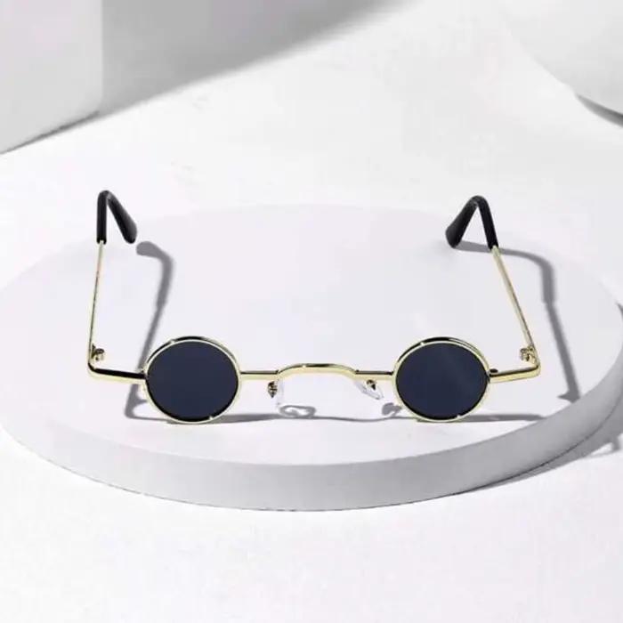 Lunettes de soleil vintage rock punk pour hommes, petites lunettes de soleil rondes classiques pour