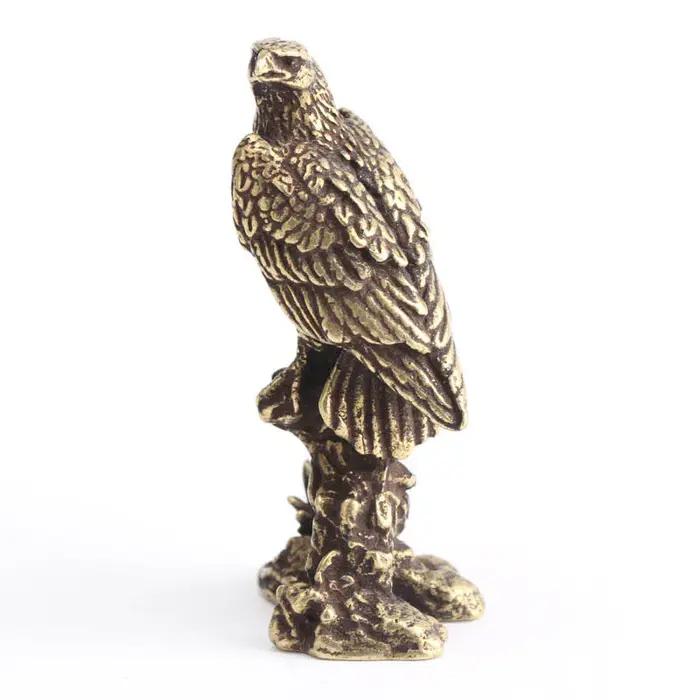 Ornement d'aigle fait à la main, Sculpture d'oiseau en cuivre Vintage, artisanat fait à la main, déc