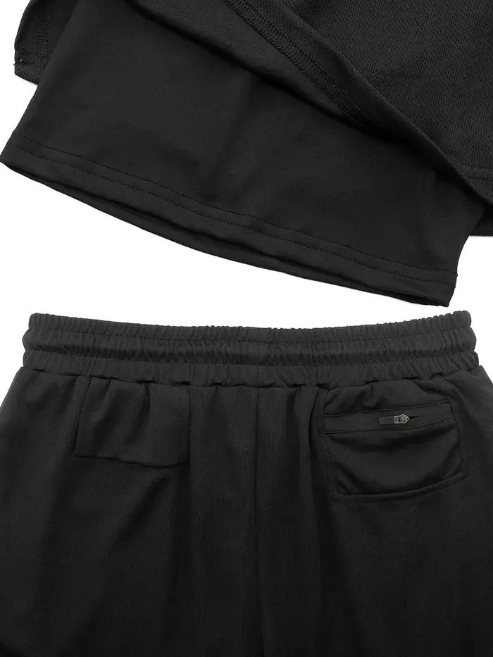 Short de course performant 2 en 1 pour hommes – Support de compression évacuant l'humidité avec poch