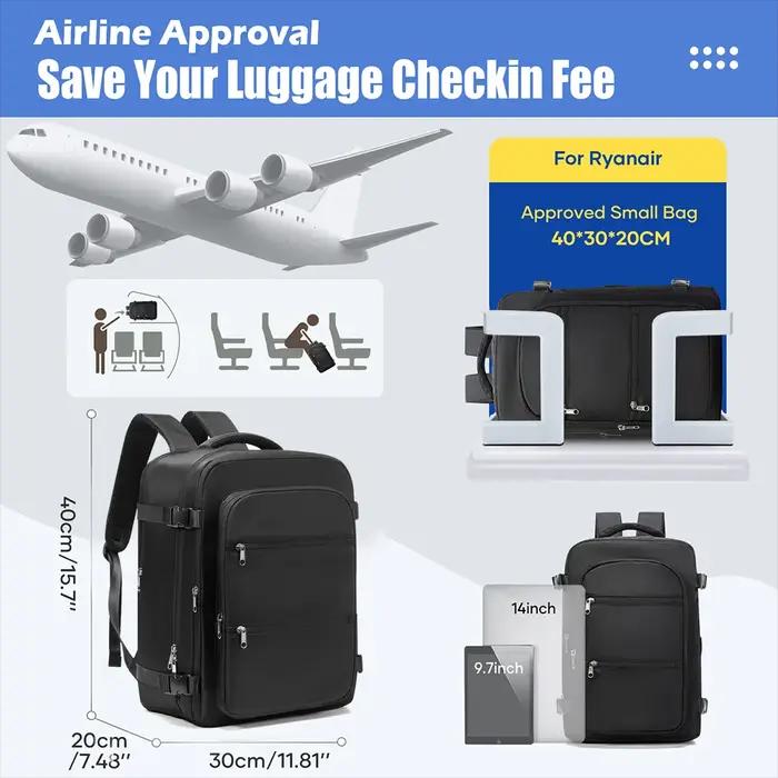 Sac à dos EeasyJet Ryanair 40x30x20, sac à dos à compression sous vide, sac à dos pour hommes, sac d