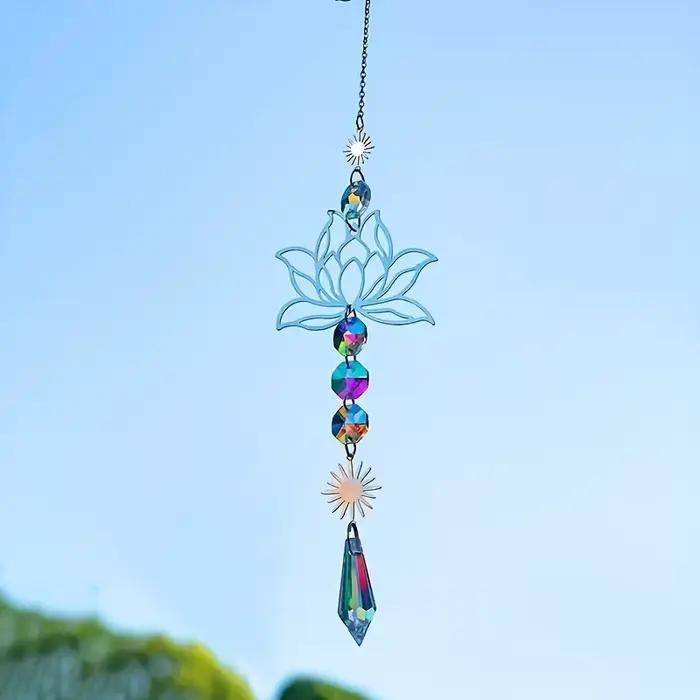 Attrape-soleil en cristal Élen métal Lotusand, breloque, fait à la main, adapté au vent de la maison