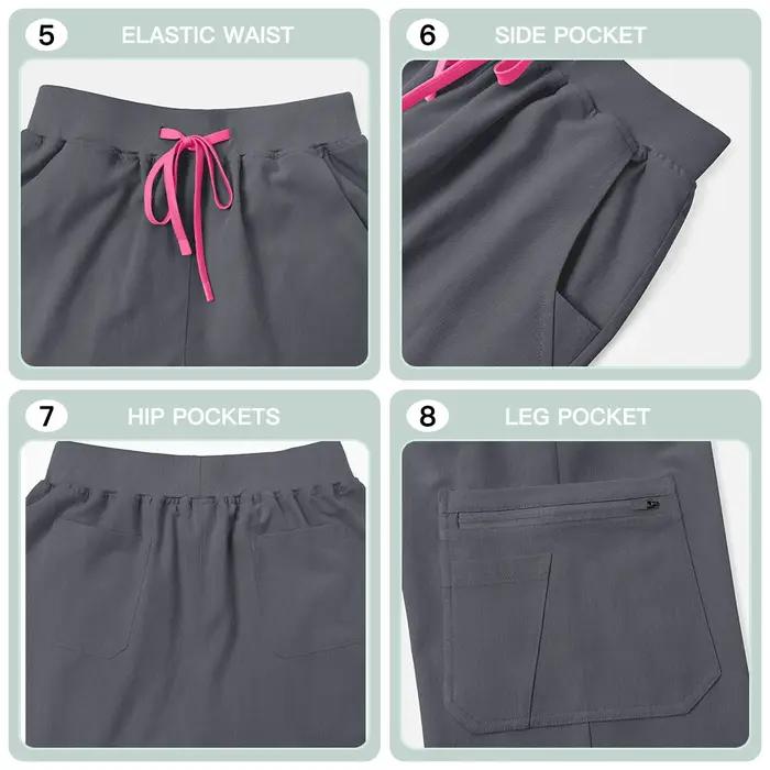 Ensemble de vêtements de travail de haute qualité pour techniciennes de beauté et professionnelles de la santé blouse et pantalon d'hôpital d'été uniforme chirurgical avec poche pour soins médicaux et beauté