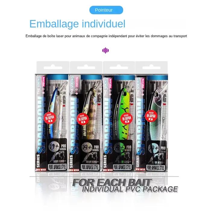Appât de pêche Bearking 10cm 15g qualité professionnelle 14 couleurs variées pour truite perche pêche en lac rivière cadeau pêcheur