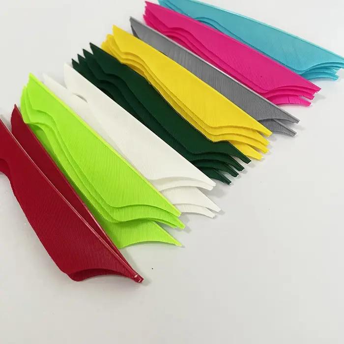 100 pièces IBOUNFOX 4 pouces plumes de flèche de dinde naturelle forme de piqûre Fletches de tir à l