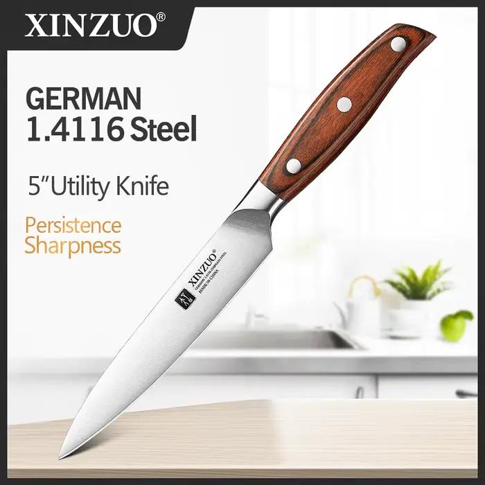 XINZUO allemagne 1.4116 acier 5 ''multifonction utilitaire couteau à éplucher cuisine acier tranchan