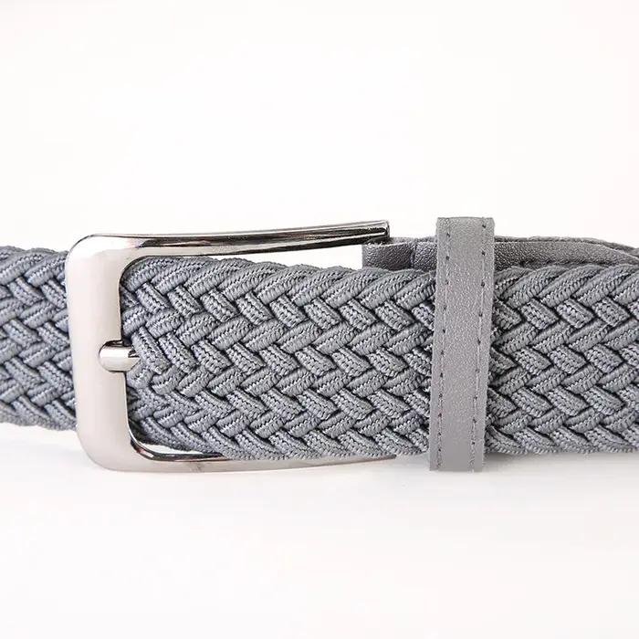 Ceinture tissée élastique grande taille 130 140 150cm, sangles de taille perforées décontractées pou