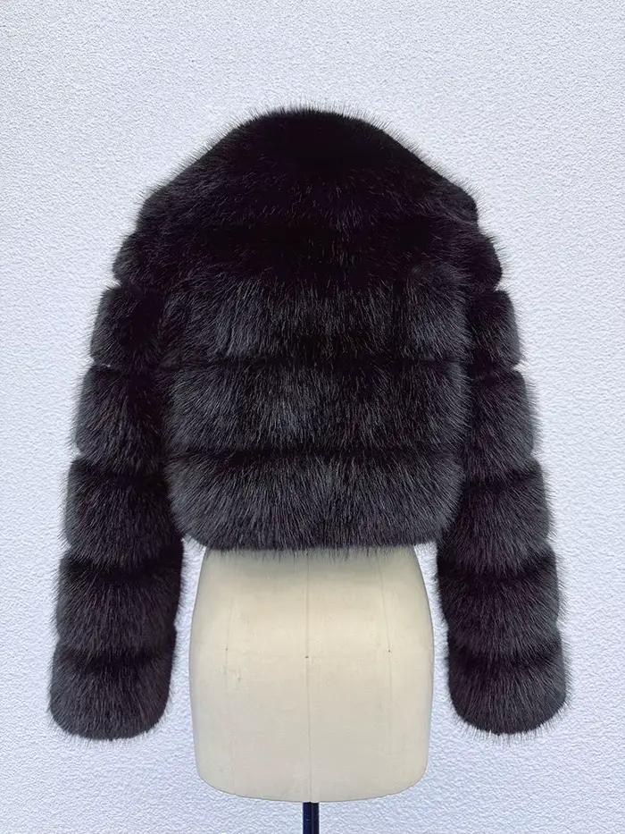 ZADORIN tendance fourrure haut nouveau recadrée fausse fourrure manteau femme vêtements fourrure fau
