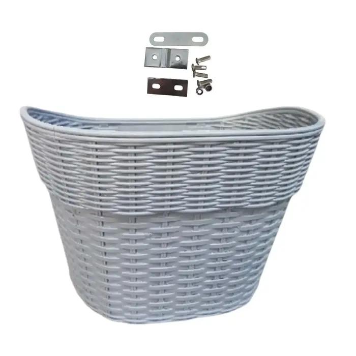 Panier de vélo durable style rétro guidon avant sacoche de transport amovible pour adultes balades urbaines et randonnées