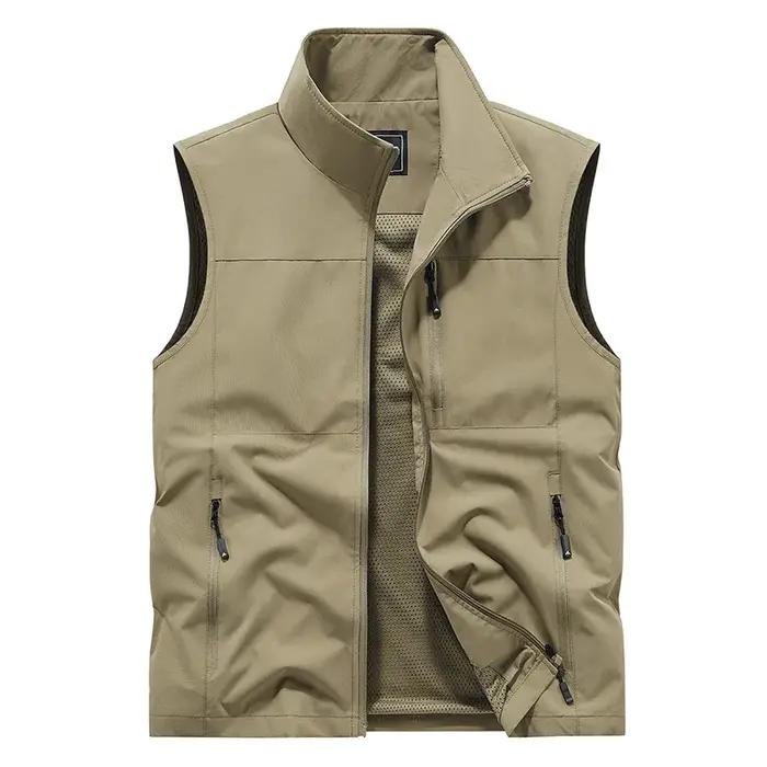 FGKKS 2024 gilet décontracté en plein air pour hommes grande poche manteau de mode conception de hau