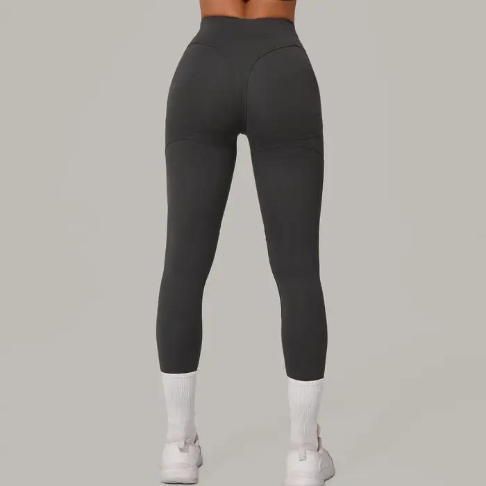Pantalons de sport avec lignes sexy pour femmes, pantalons serrés de sport, taille haute, confortabl