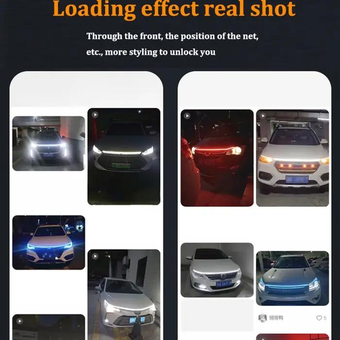 Bande lumineuse Led dynamique pour capot de voiture, Guide universel pour capot de moteur, barre lum
