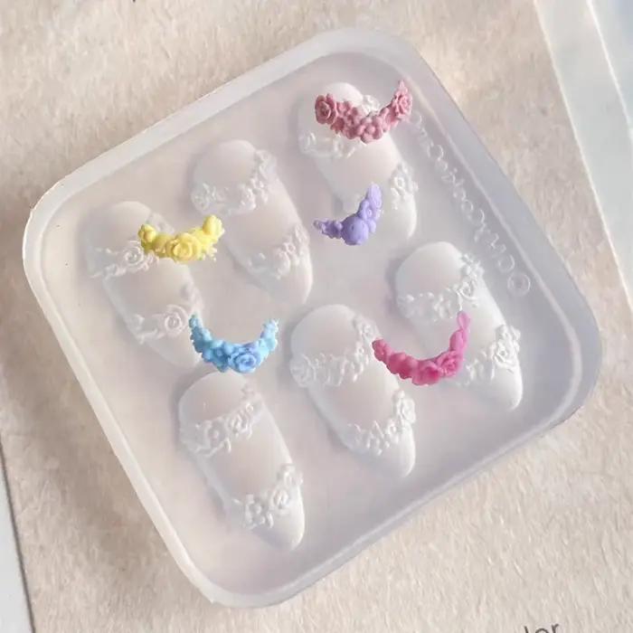 1pc crème glacée fraise crème Cookie sorcière 3D acrylique moule Nail Art décorations chat bricolage