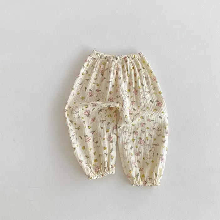 Vêtements d'été pour bébés garçons et filles, pantalons anti-moustiques pour enfants, amples et déco