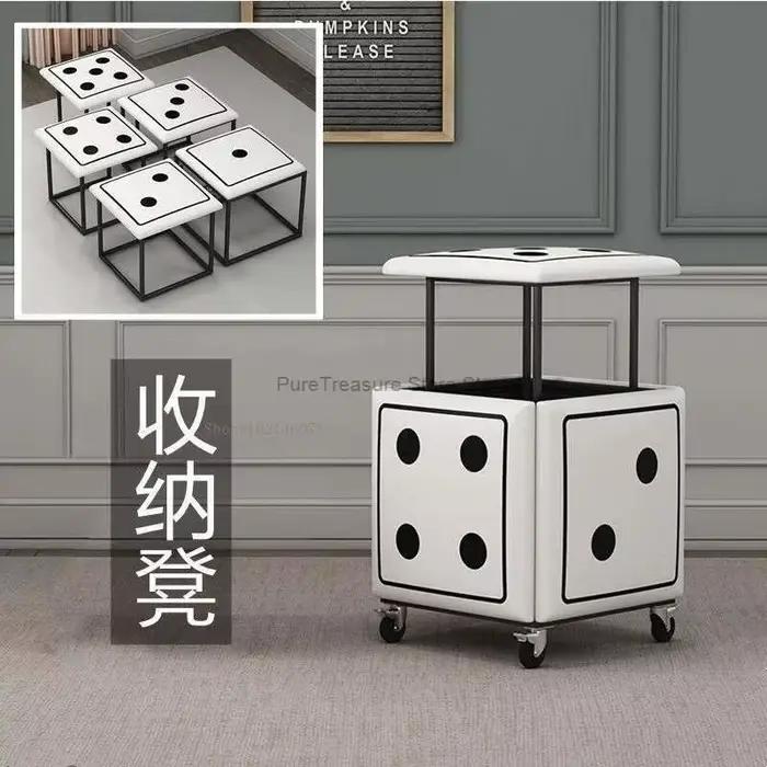 Tabouret de canapé en fer 5 en 1, meubles de salon, maison, tabouret de Rubik's Cube, chaise de rang