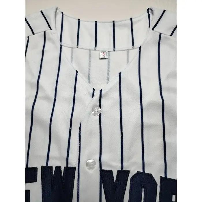 Nouvelle York pour hommes # 2 maillots de Baseball brodés, uniforme de sport respirant rétro pour l'
