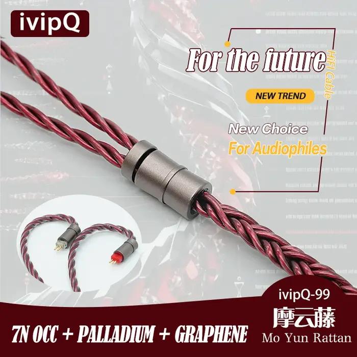 Câble haut de gamme ivipQ-99 importé du Japon, 6 cœurs, Litz haute pureté 7N OCC, palladium, graphèn