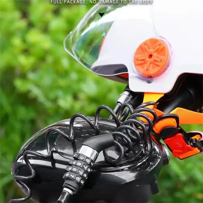 Serrure de vélo à chaîne en fil d'acier pour vélos de route VTT moto casque antivol sécurité sportive occaions spéciales