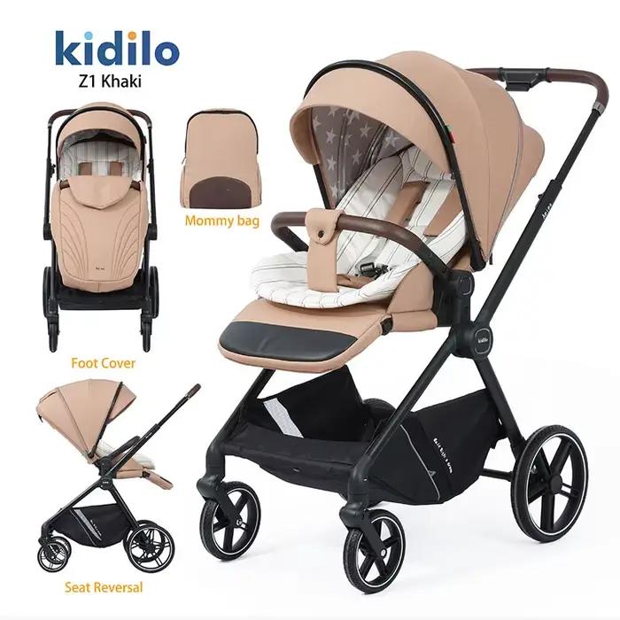 Poussette pour bébé assise et allongée, légère, pliable, haute vue, absorbant les chocs, poussette p
