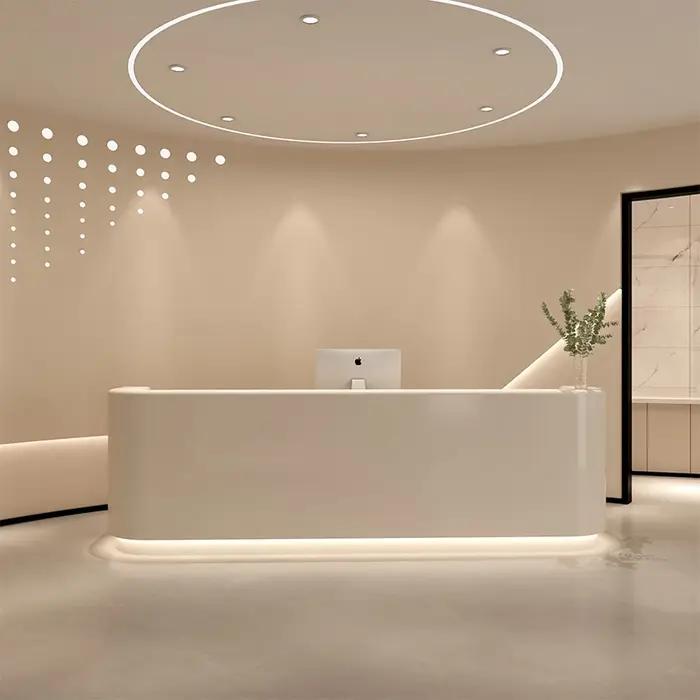 Salon de beauté simple crème vent paiement page beauté médicale clinique dentaire bar table magasin