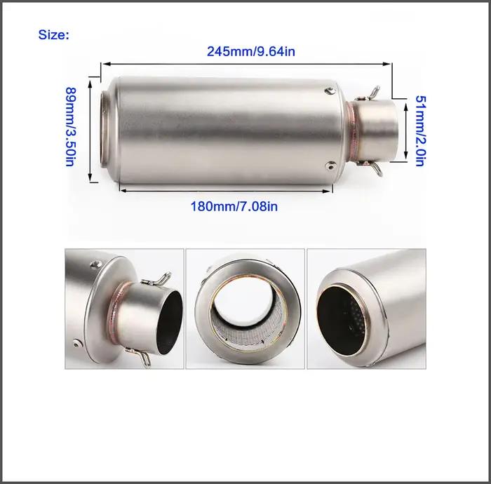 Silencieux universel en fibre de carbone pour moto, GP-Project, Suzuki GSXS1000, Kawasaki Versys 100