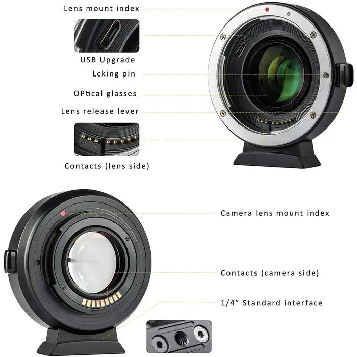 Viltrox EF-EOS M adaptateur d'objectif mise au point automatique électronique pour objectif Canon EO