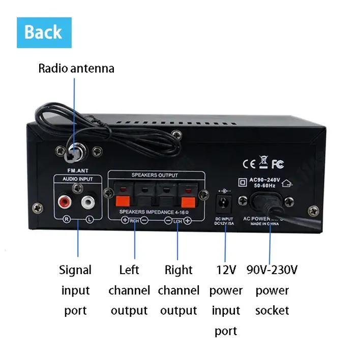AK45/AK35 800W amplificateur de puissance domestique 2 canaux Bluetooth 5.0 Mini amplificateur de so
