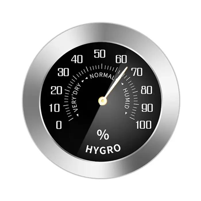 Mini thermomètre/hygromètre analogique en métal mécanique pour voiture, détecteur de température/hum