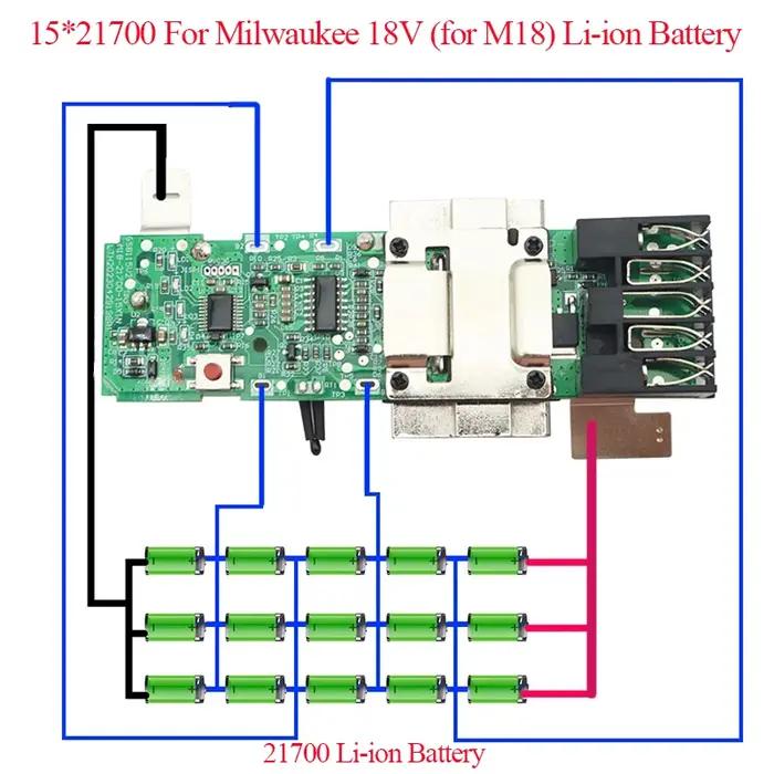 Boîtier en plastique pour batterie Li-ion 21700, Protection de charge PCB, boîtier de Circuit imprim