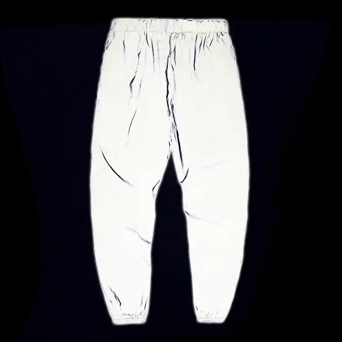 Pantalon décontracté réfléchissant de nuit pour hommes, taille élastique, mode Skateboard, Streetwea