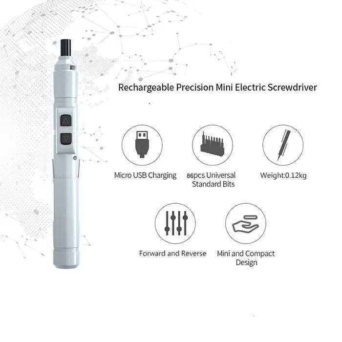 Tournevis électrique sans fil, Mini outils électriques 3.6V, Rechargeable, multifonction, perceuse é