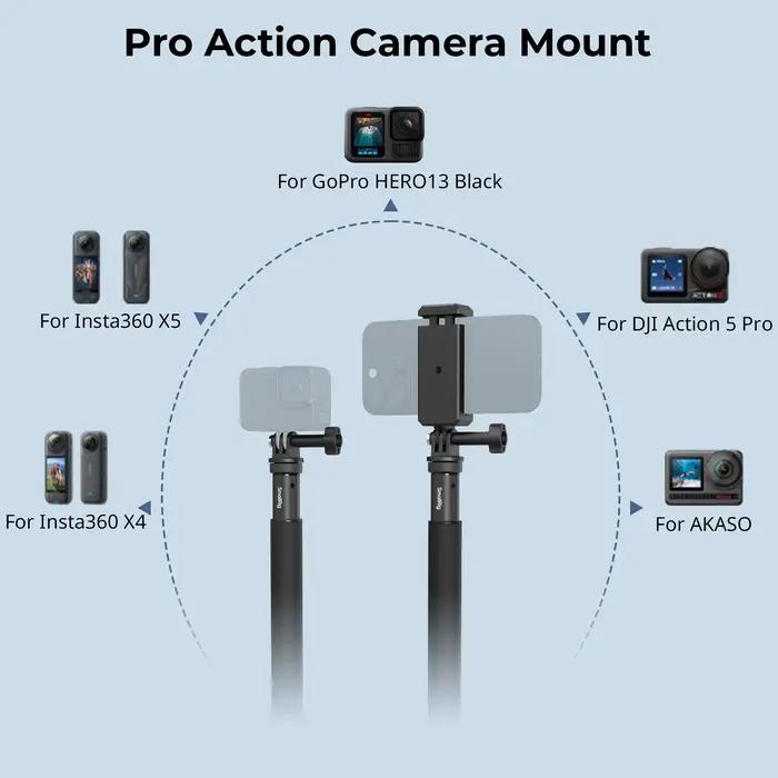 SmallRig – perche à Selfie pour caméras d'action, Support pour Smartphone GoPro 12 10 9 8 pour Insta